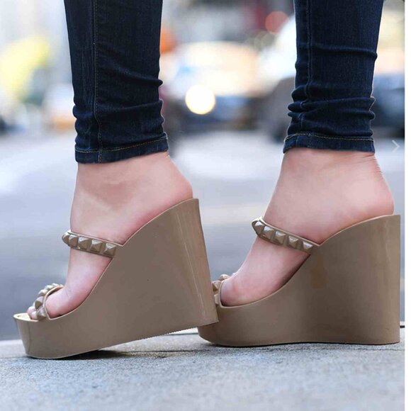 Carmen Sol Purple Tonino Platform JellyWedge Sandals - Picture 11 of 13